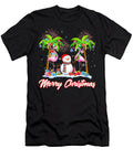 Merry Christmas Flamingo Xmas Palm Tree Light Sophie Eleanor T-Shirt