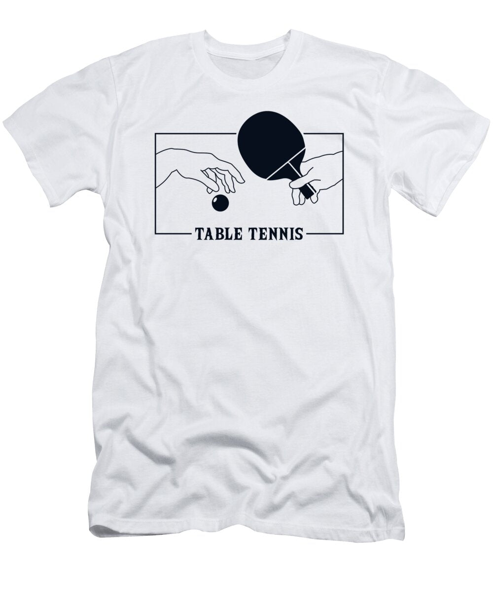 Michelangelo Creation of Adam Table Tennis Paddles Ping Pong Graphics Lab T-Shirt