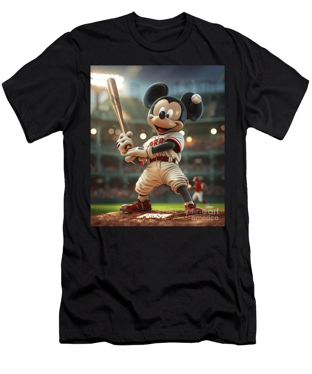 Mickey Mouse Vs Baltimore Orioles Toon Pitching Duel Mizorey T-Shirt