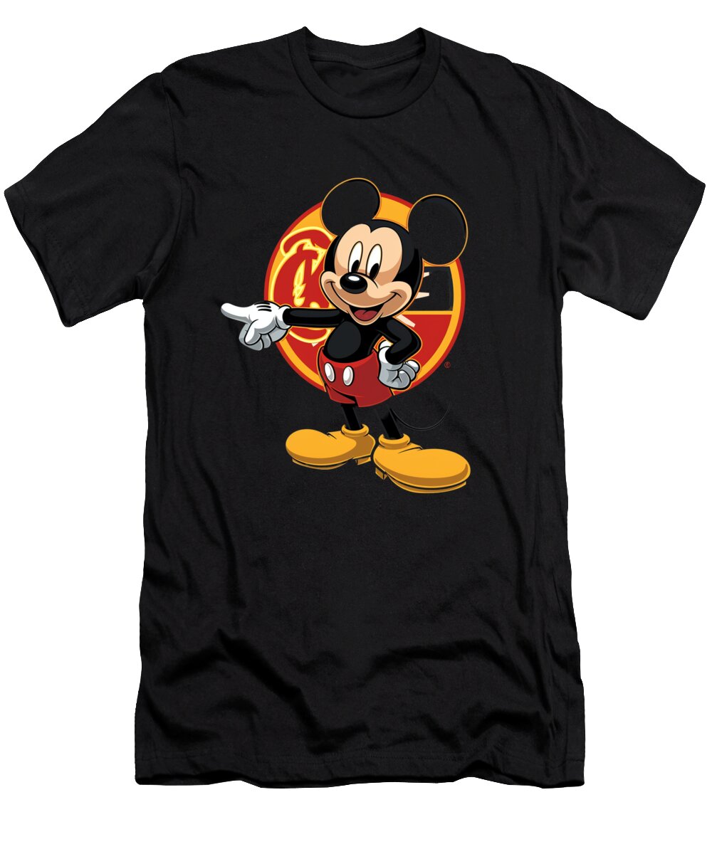 Mickey Mouse Withstanding Chiefs Douxie Grimo Art T-Shirt