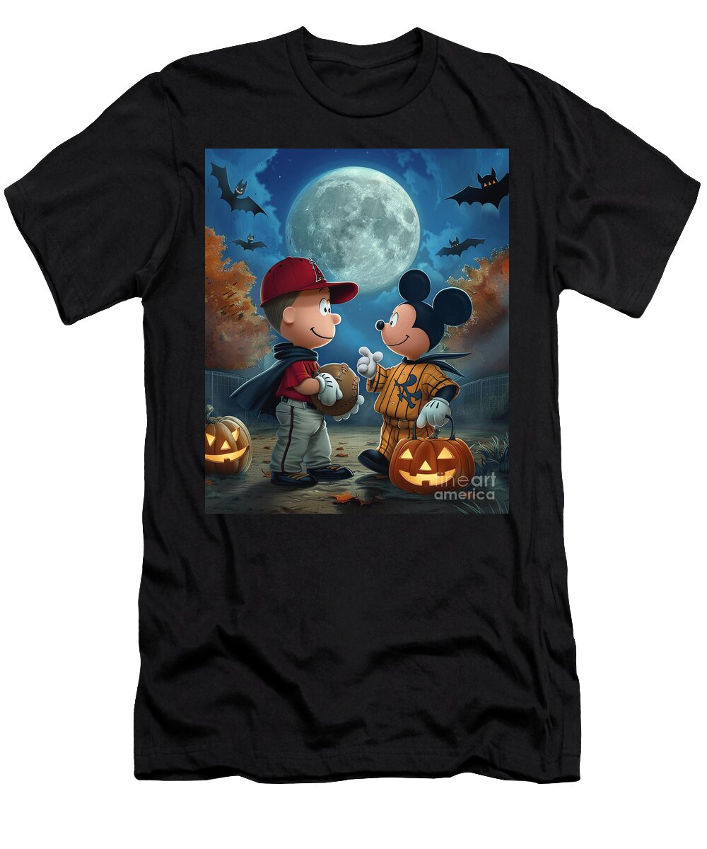 Micky Mouse Vs Los Angeles Angels Goofy Game Genius Mizorey T-Shirt