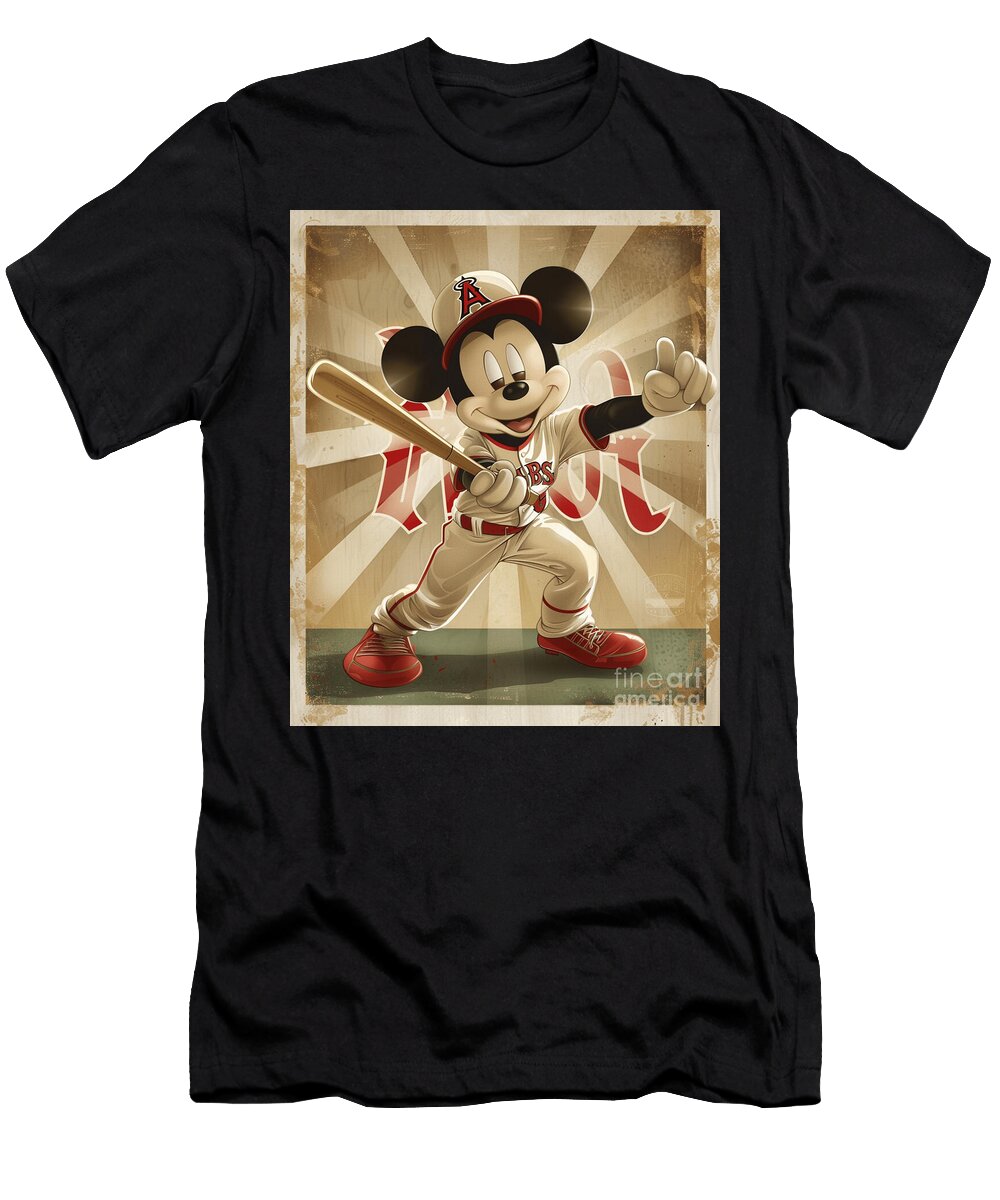 Micky Mouse Vs Los Angeles Angels Toon Tradition Triumph Mizorey T-Shirt