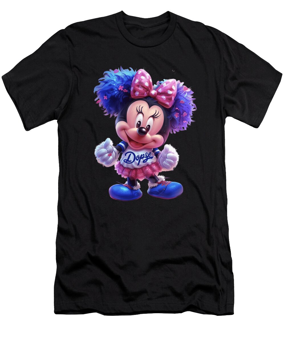 Micky Mouse Vs Los Angeles Dodgers Toon Team Cecils Willis T-Shirt