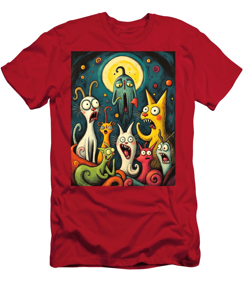 Midnight Whine of Cats and Ghost My Head Cinema T-Shirt