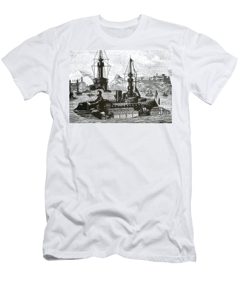 Miniature Amusement Park Warship 1899 Science Source T-Shirt