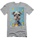 Miniature Schnauzer Dog Enjoying a Bubbly Bath Adrien Efren T-Shirt