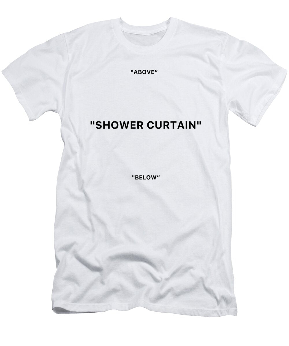 Minimalist Shower Curtain Question Mark Shower White Black Shower Curtain Re Make T-Shirt