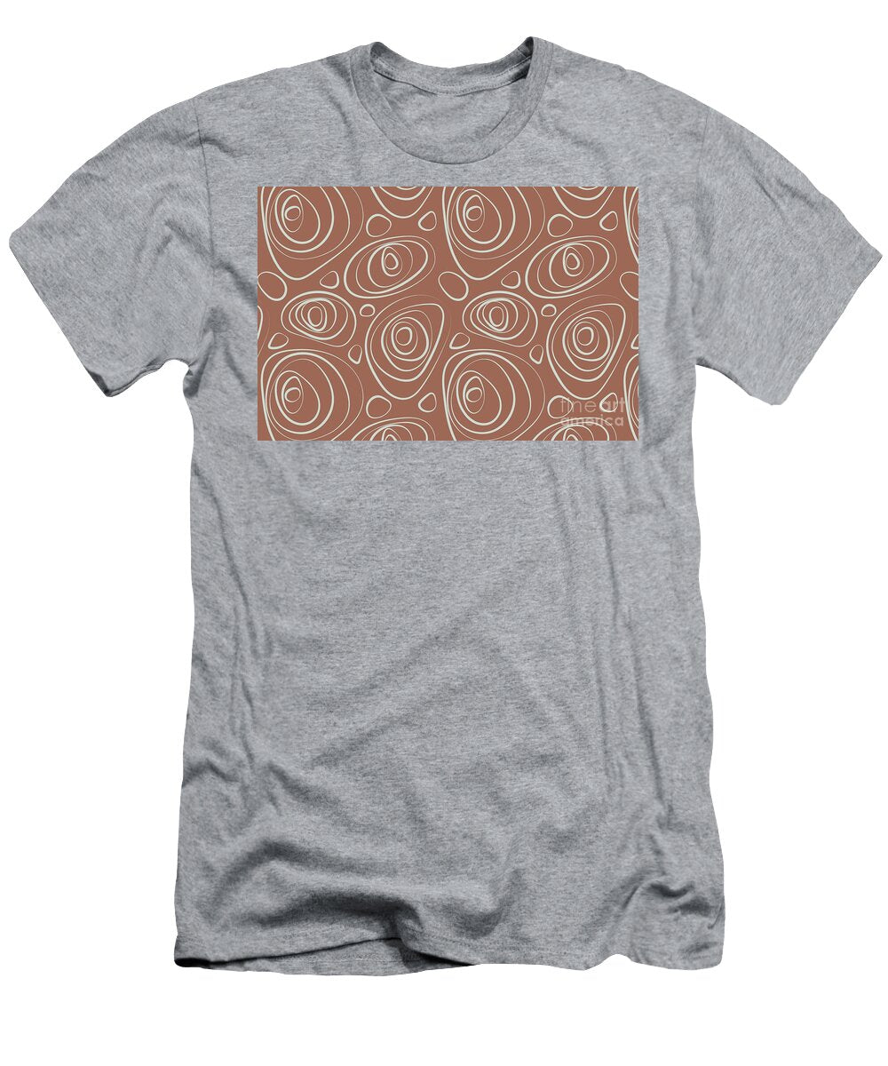 Mint Green and Terracotta Retro Circle Pattern Petite Pattern Minimal Graphic Designs T-Shirt