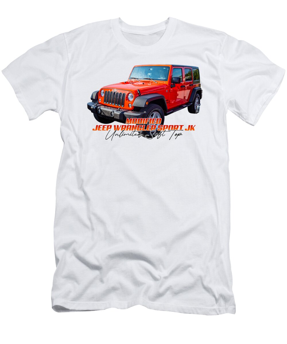 Modifed Jeep Wrangler Sport Jk Unlimited Soft Top Gestalt Imagery T-Shirt