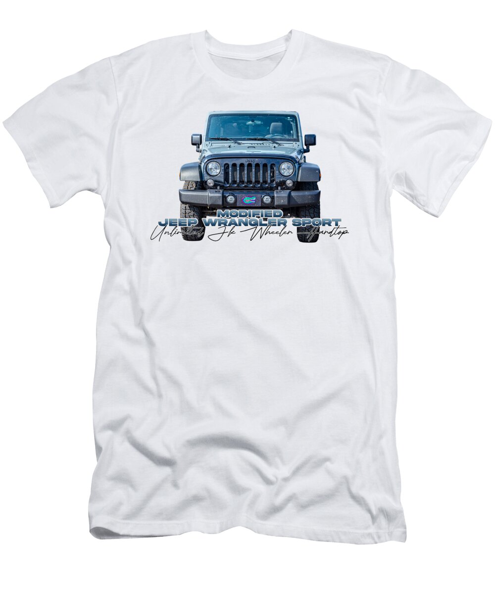 Modified Jeep Wrangler Sport Unlimited Jk Wheeler Hardtop Gestalt Imagery T-Shirt