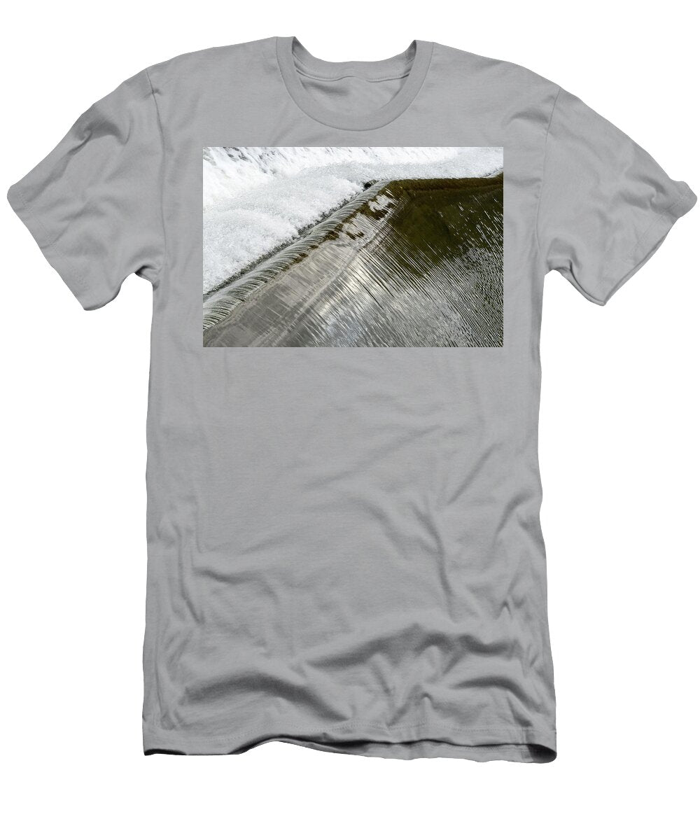 Molten Silver Abstract Whimsical Bubbles and Reflections Flow Georgia Mizuleva T-Shirt