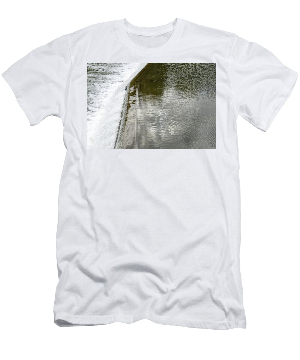 Molten Silver Abstract Whimsical Flow of Bubbles and Reflections Georgia Mizuleva T-Shirt