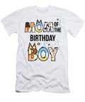 Mom of the Birthday Boy Party Blue Dog Lover Studi Alex T-Shirt