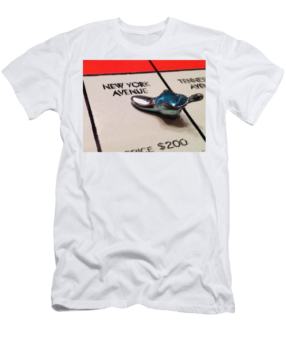 Monopoly Board Custom Painting New York Avenue Tony Rubino T-Shirt