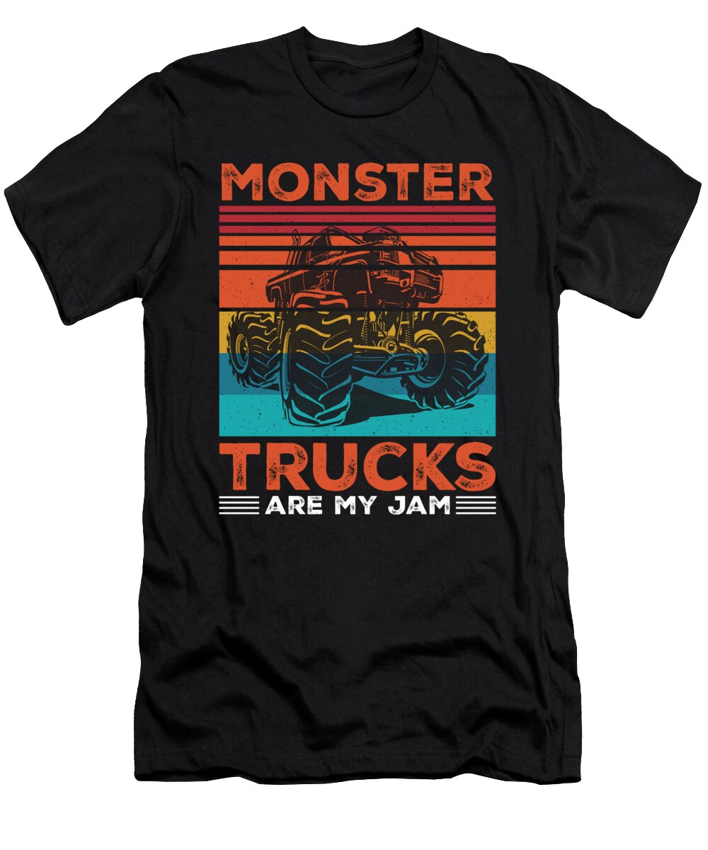 Monster Trucks Are My Jam Cool Monster Truck Quote Licensed Art T-Shirt
