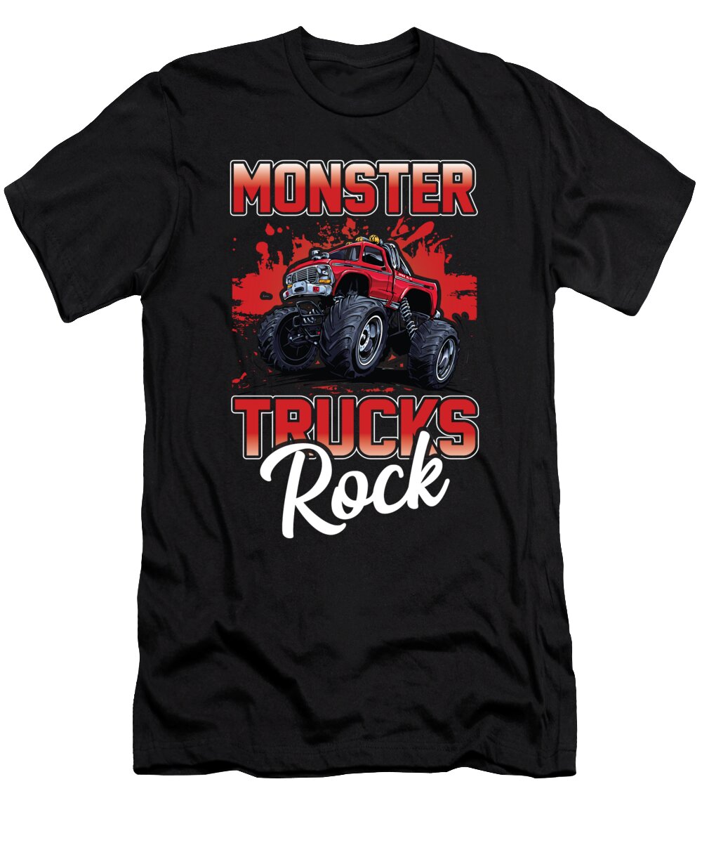 Monster Trucks Rock Awesome Monster Truck Gifts Licensed Art T-Shirt