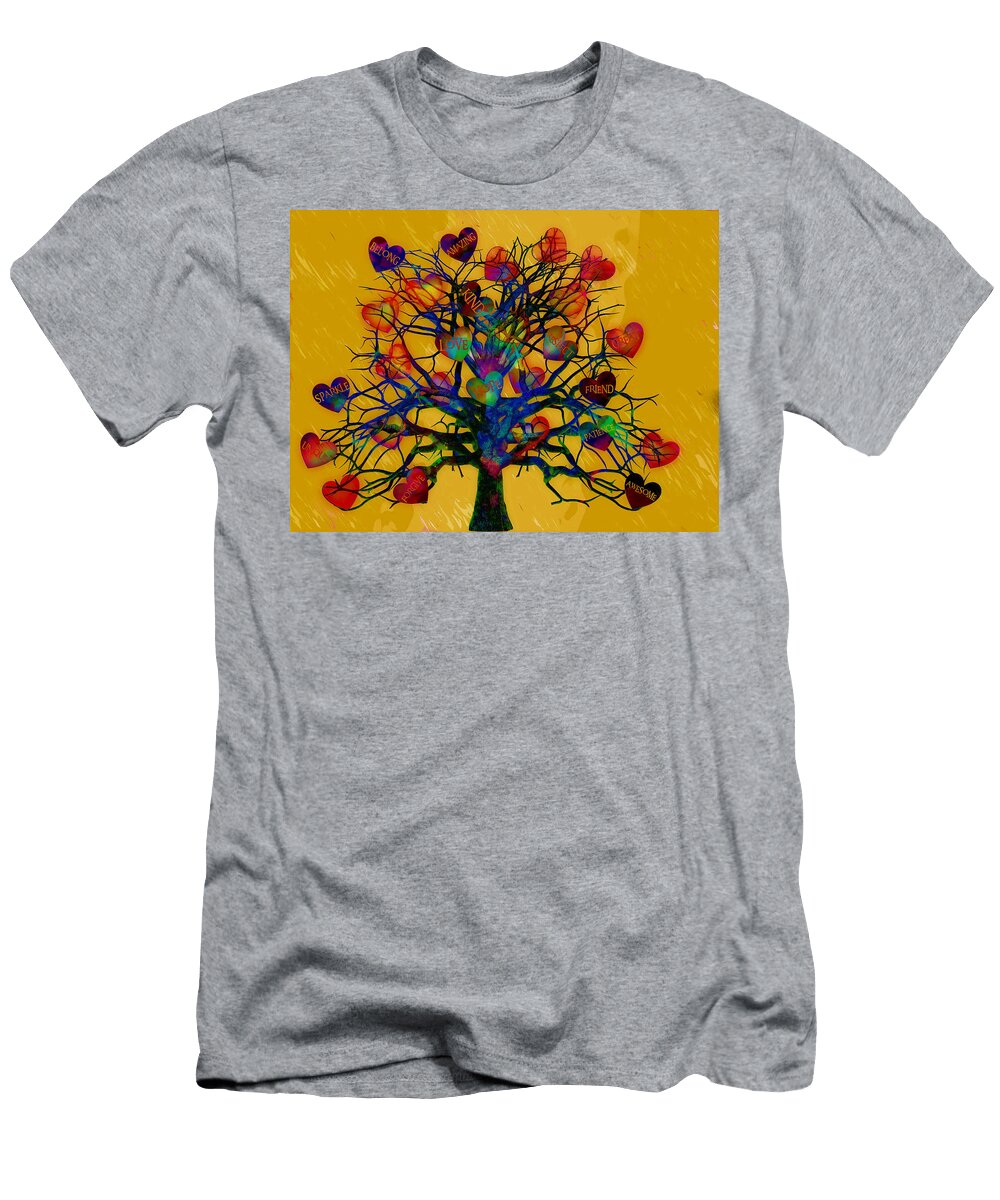 Motivational Tree of Hope with Yellow Background Michelle Liebenberg T-Shirt