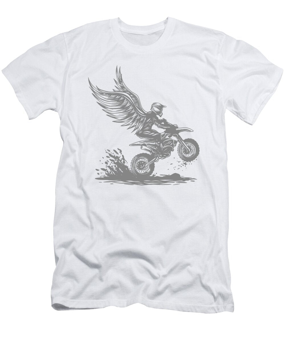 Motocross Biker with Wings Motocross Gifts 2021 Licensed Art T-Shirt