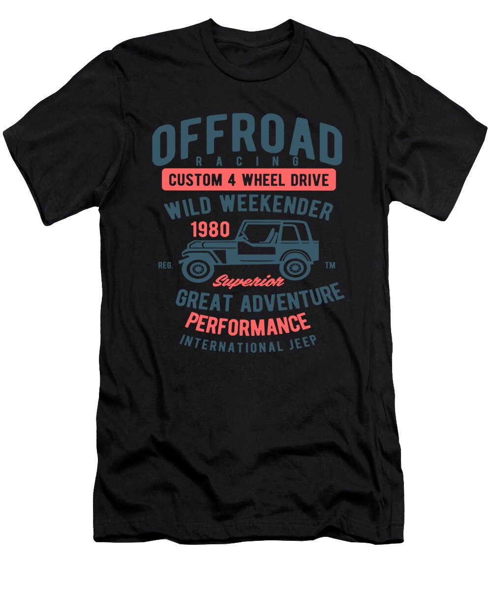 Motorsport Adventure Monster Trucks Mountain Car Florian Dold Art T-Shirt