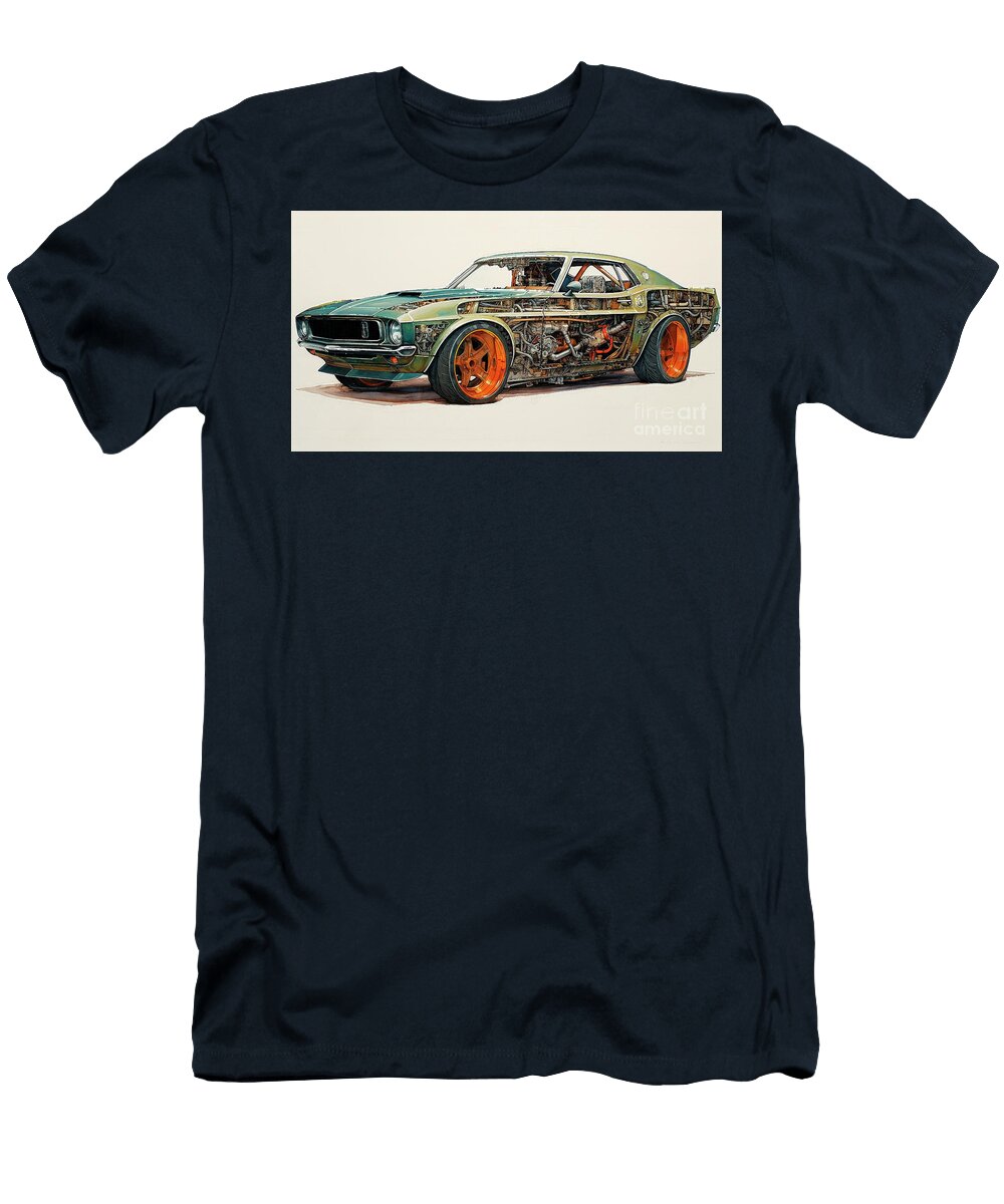 Muscle Car 1200 Ford Maverick Grabber Supercar Clark Leffler T-Shirt