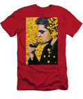 Musician in Thought Amid Yellow Blossoms Elvis Presley Eliana Haines T-Shirt