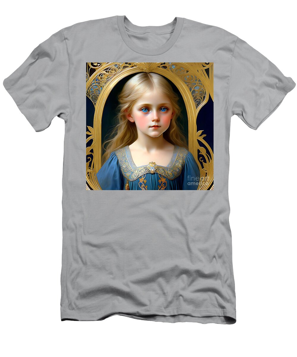 My Angel in Blue and Gold Ludwina Van Hyfte T-Shirt
