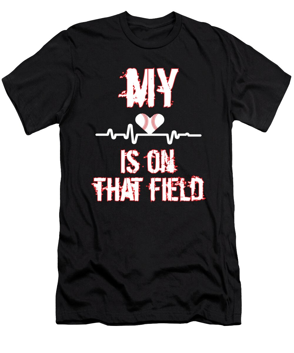 My Heart Is on That Field Baseball Mom Gifts Licensed Art T-Shirt