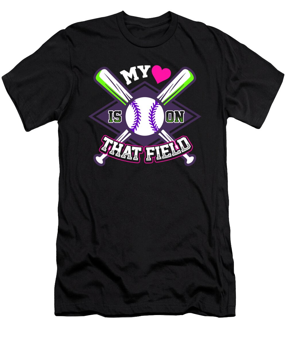 My Heart Is on That Field Baseball Mom Jacob Zelazny T-Shirt