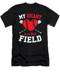 My Heart Is on That Field Love Baseball Tinh Tran Le Thanh T-Shirt