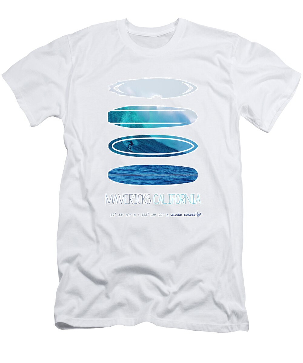My Surfspots Poster 2 Mavericks California Chungkong Art T-Shirt