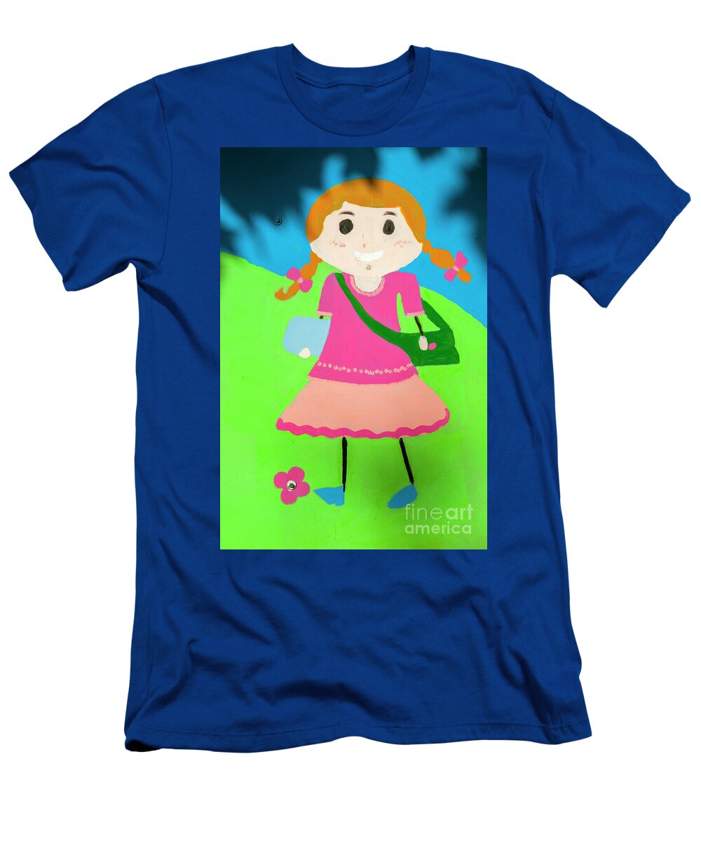 Naive Painting of a Girl M3 Humorous Quotes T-Shirt