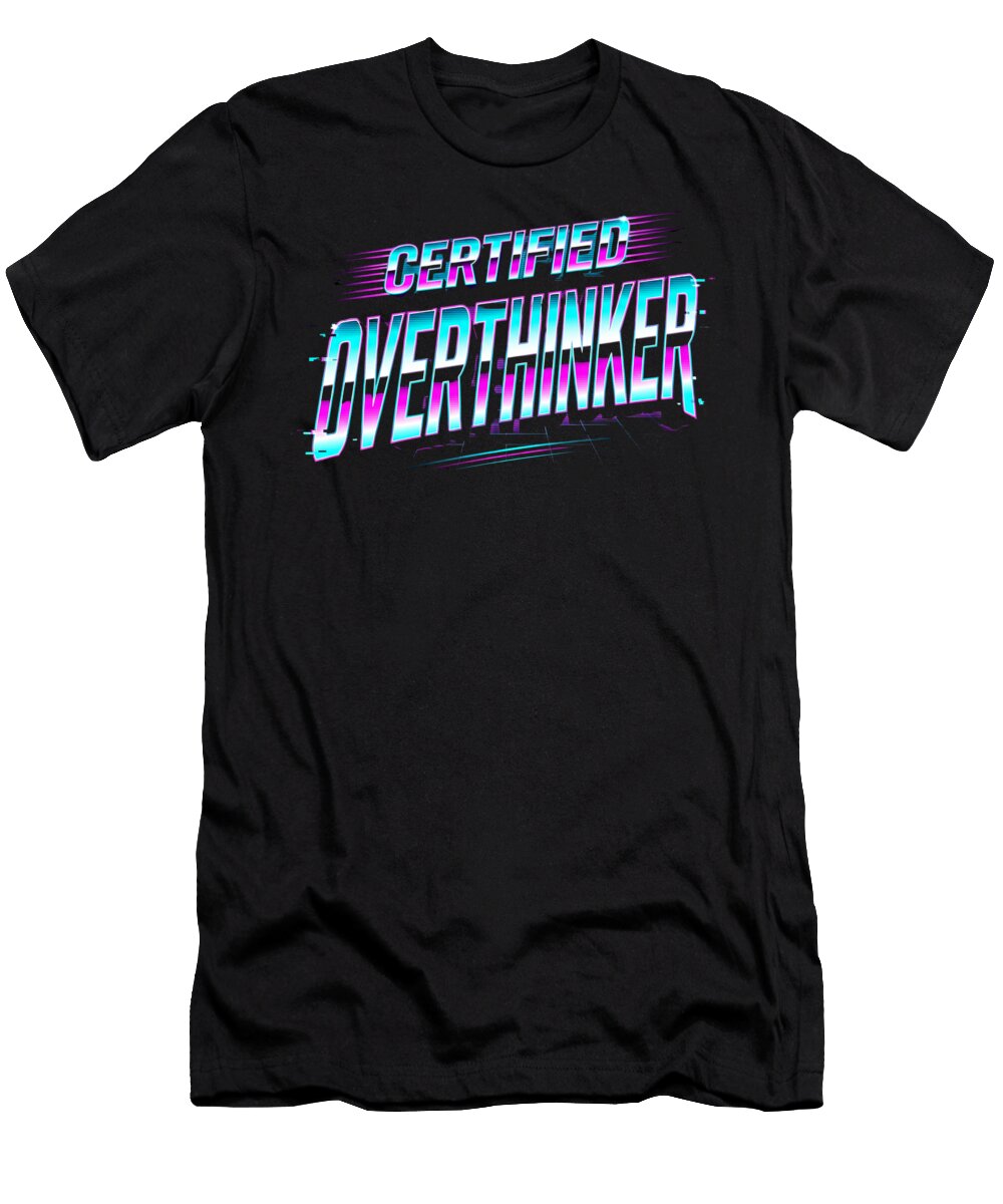 Neon Gradient Typography Burst Retro Art T-Shirt