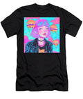 Neon Portrait with Dripping Burgers Grafititee S T-Shirt