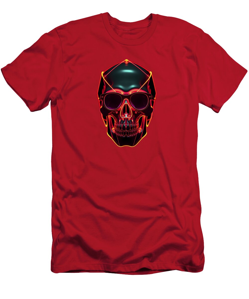 Neon Vice Skulls Retro 80s Skull 4 Benito Del Ray T-Shirt