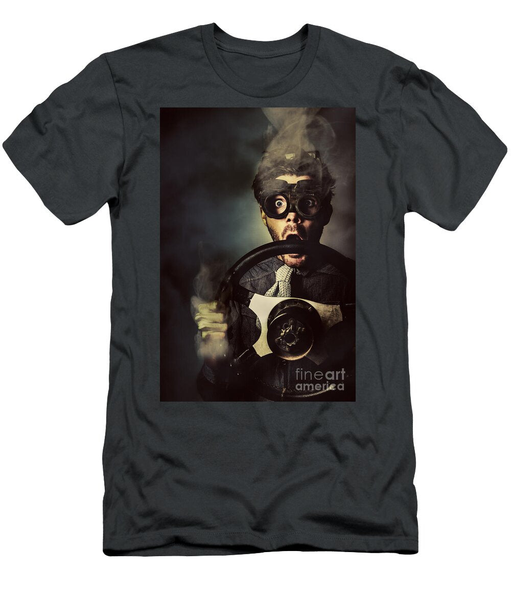 Nerd Business Man in a Fast Race Competition Ryan Jorgensen T-Shirt