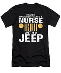 Never Underestimate a Nurse with a Jeep Vintage Tinh Tran Le Thanh T-Shirt
