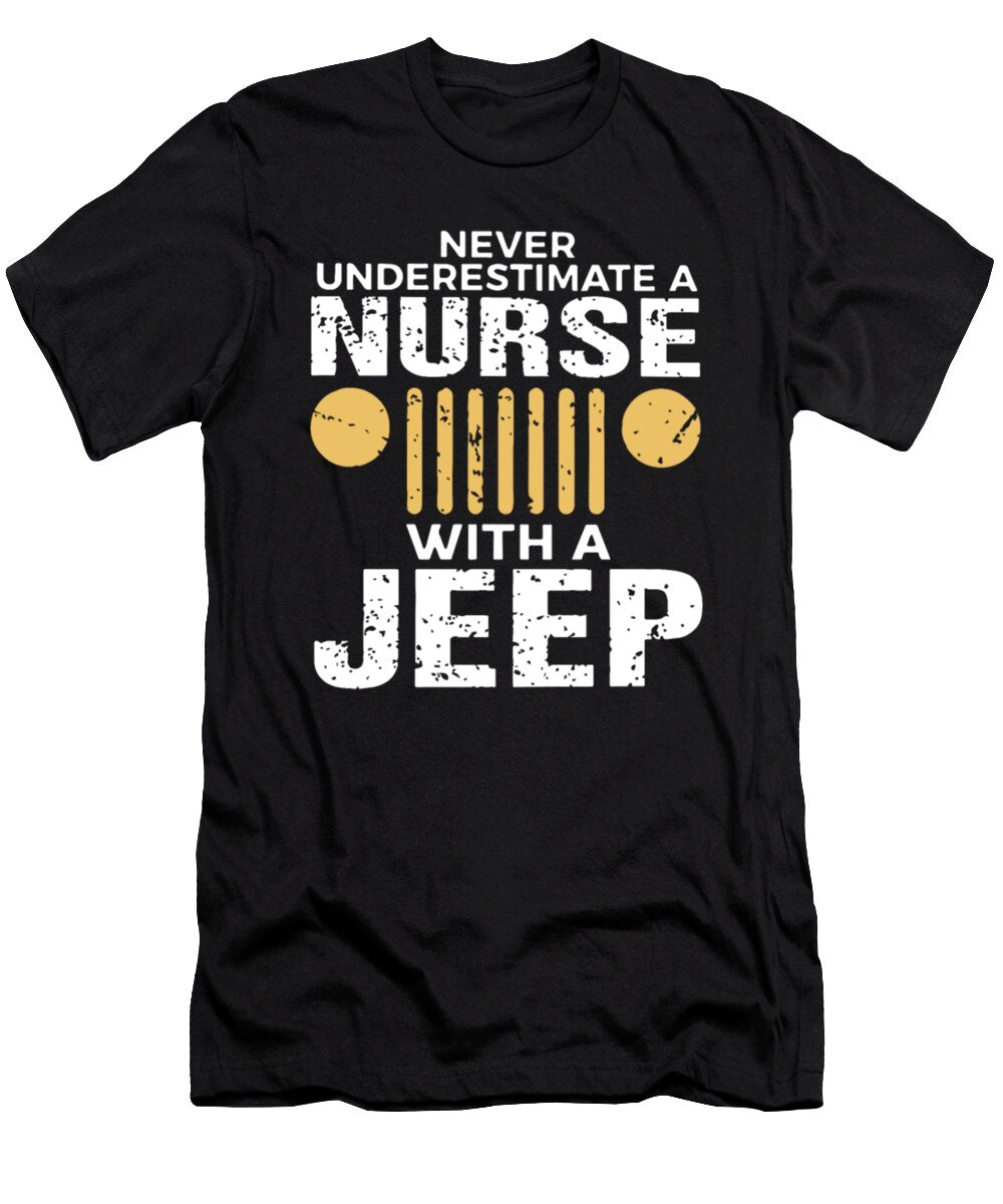 Never Underestimate a Nurse with a Jeep Vintage Tinh Tran Le Thanh T-Shirt