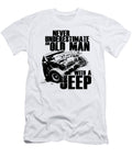 Never Underestimate Old Man with Jeep Vintage Tinh Tran Le Thanh T-Shirt