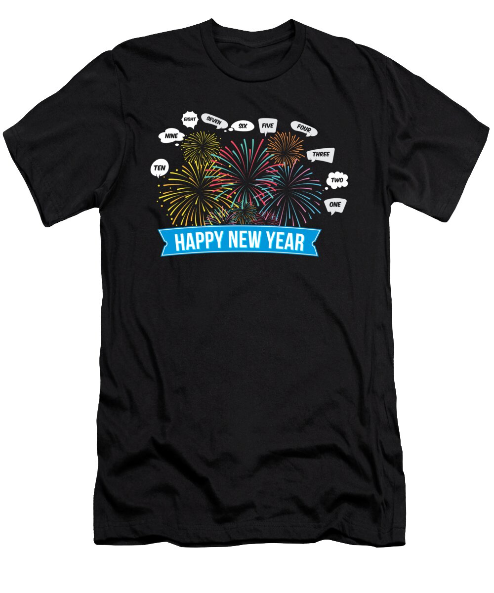 New Years Eve Happy New Year 2019 Fireworks Gift Teequeen2603 T-Shirt