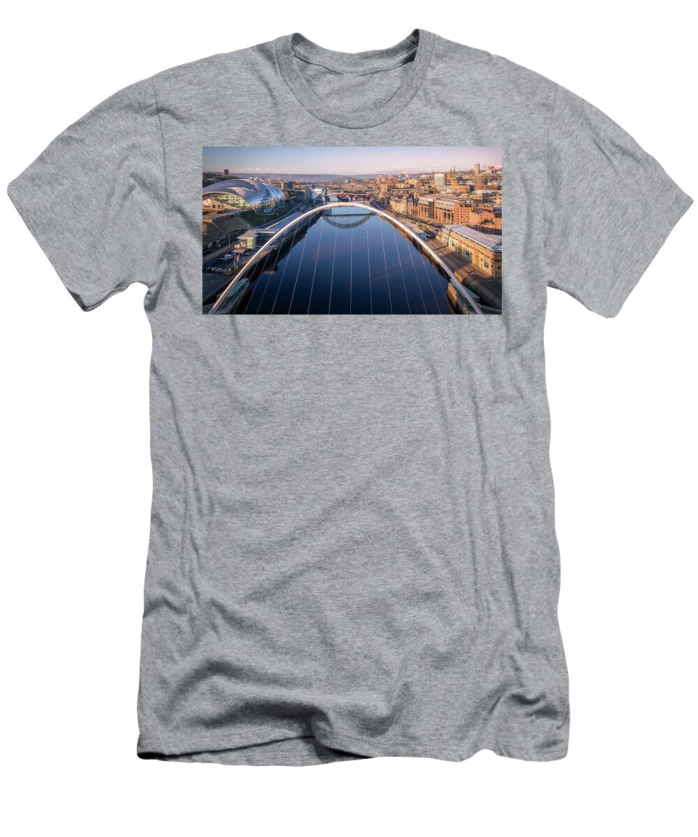 Newcastle Bridges From Millennium Bridge Tim Hill T-Shirt