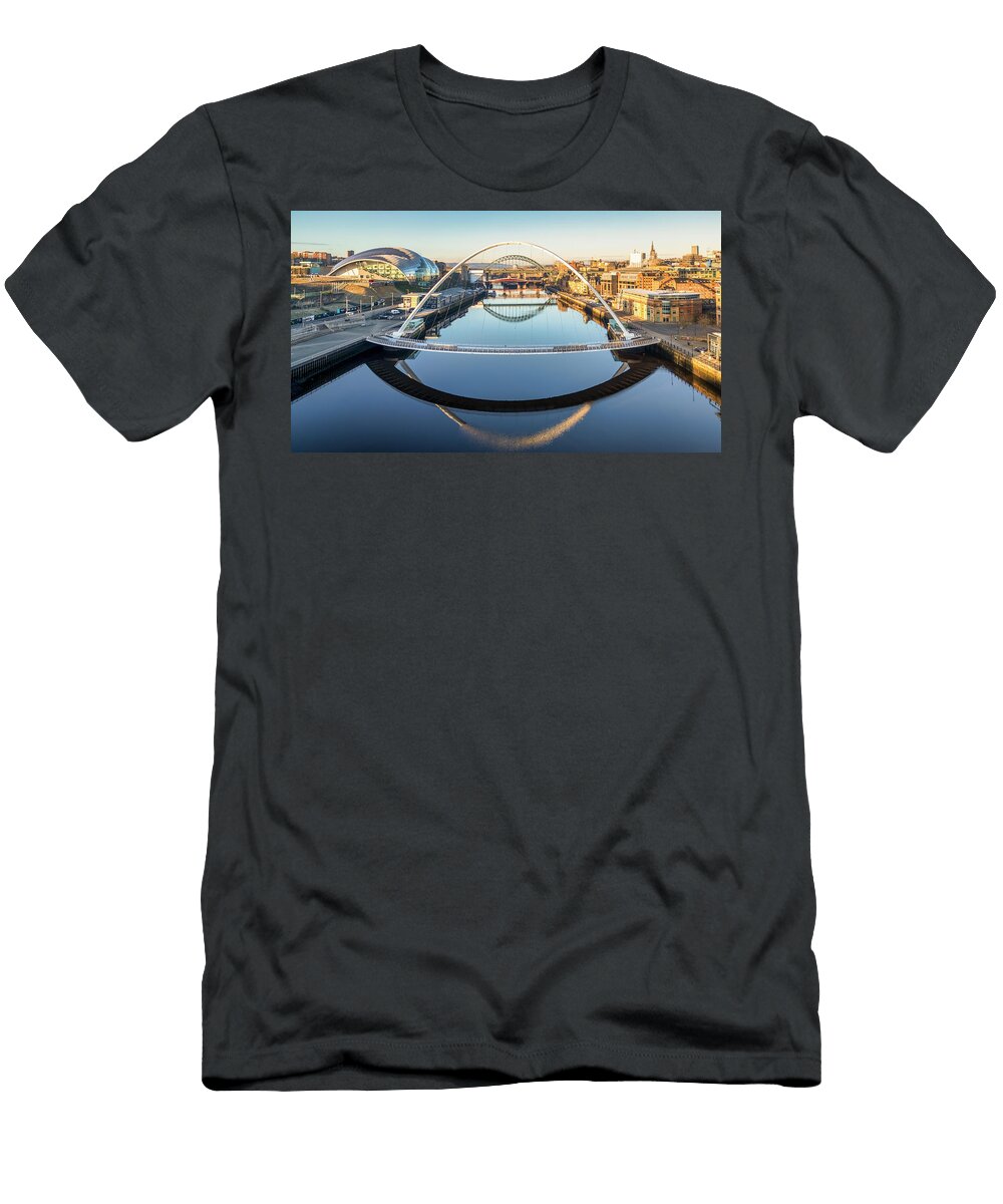 Newcastle Bridges River Tyne Tim Hill T-Shirt
