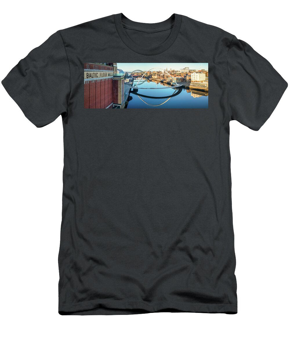 Newcastle Panoramic From Baltic Flour Mill Tim Hill T-Shirt