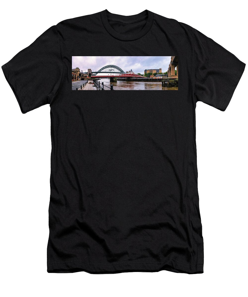 Newcastle Quayside Panoramic Tim Hill T-Shirt