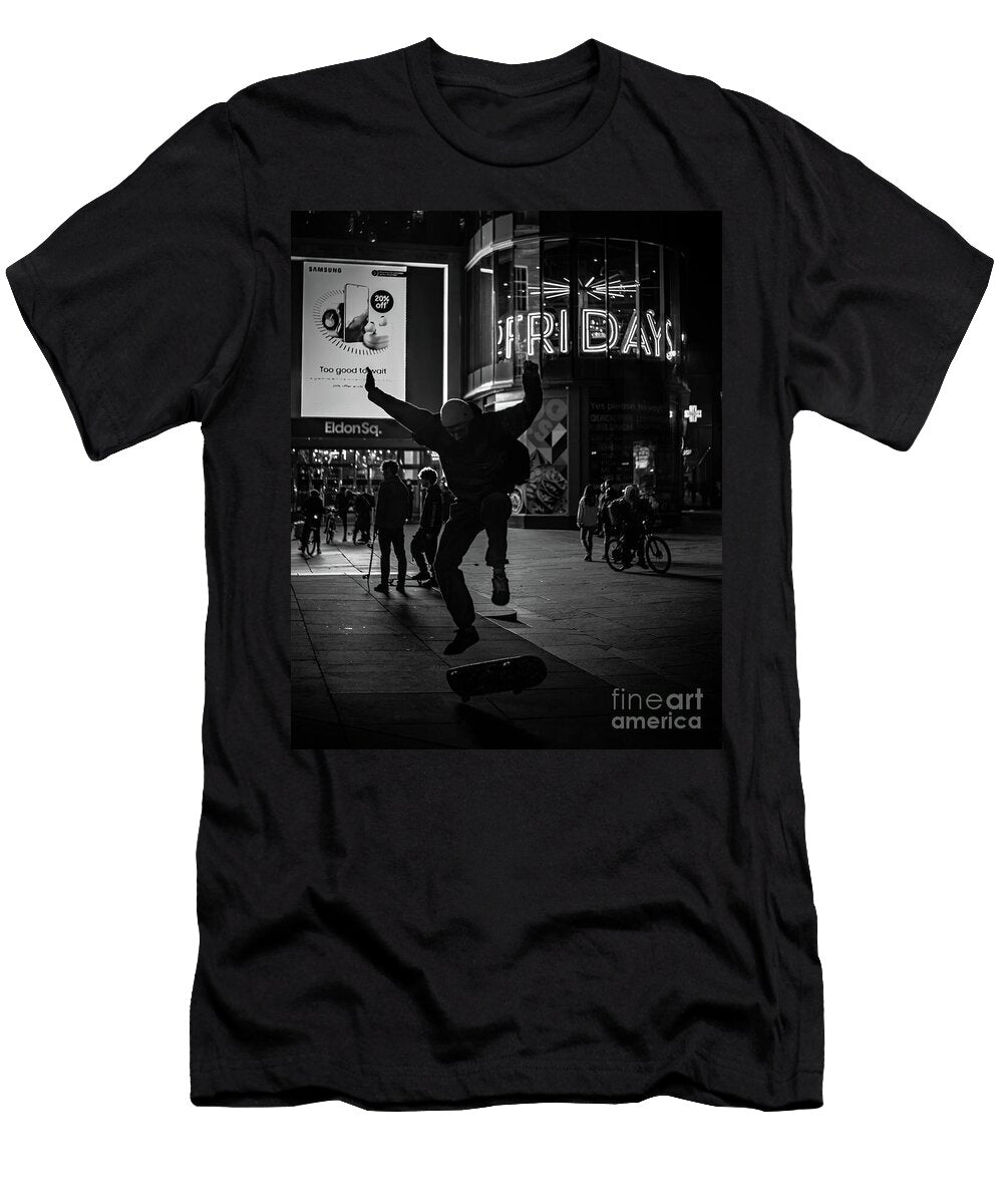Night Activities Around Greys Monument Andrew Pounder T-Shirt