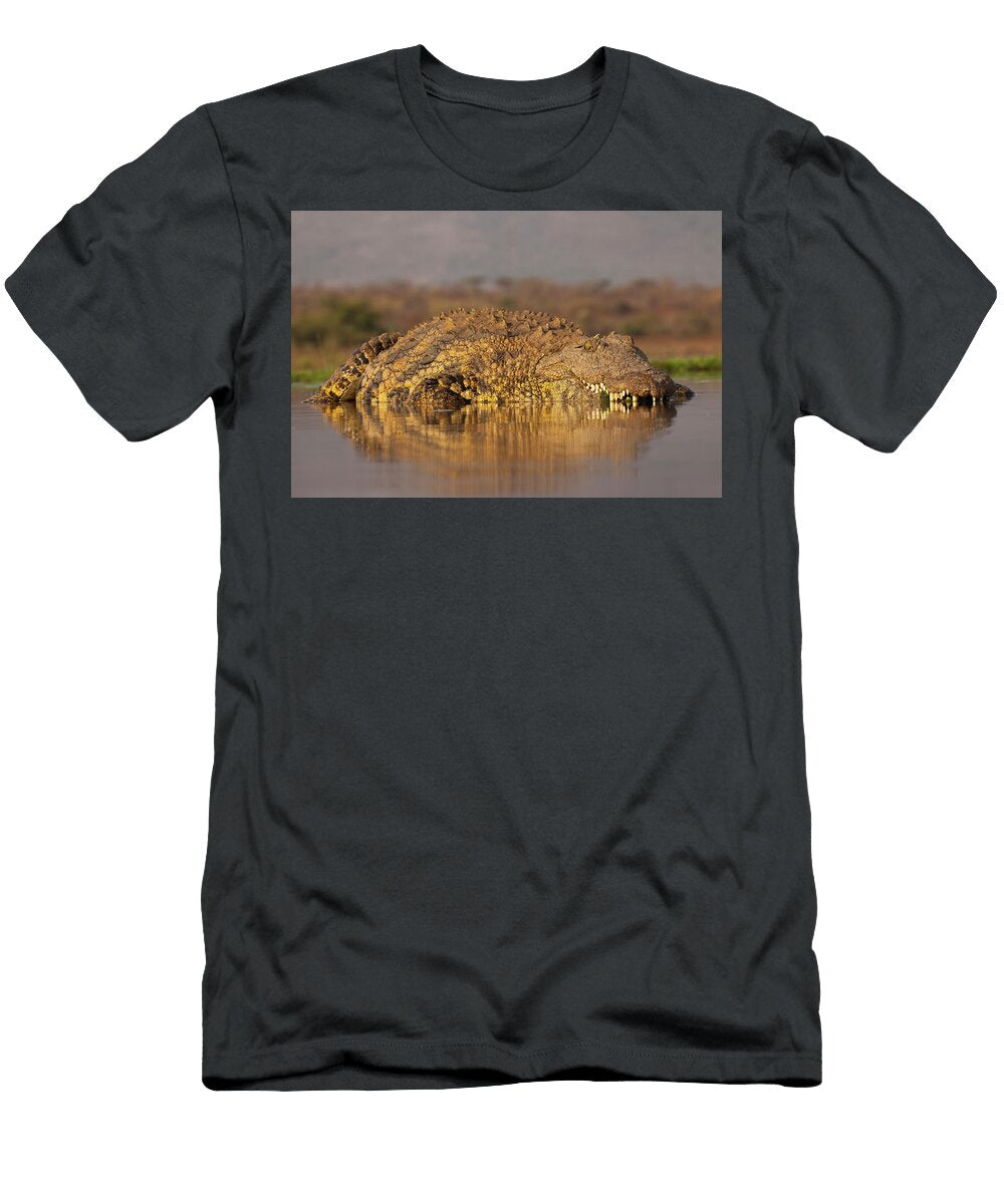 Nile Crocodile in Water Zimanga Private Game Reserve Ann Steve Toon Natureplcom T-Shirt