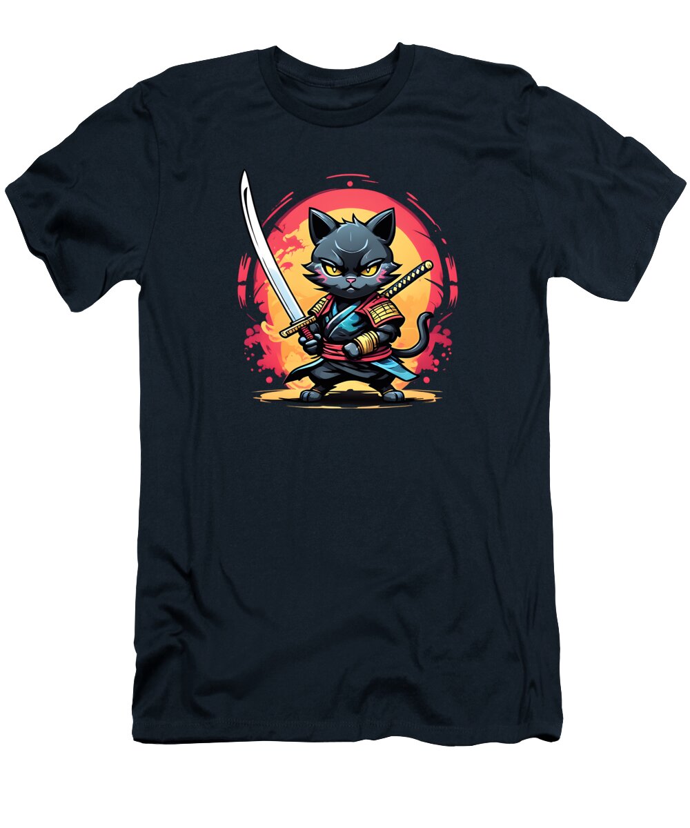 Ninja Cat 1 Frederic Racaud T-Shirt