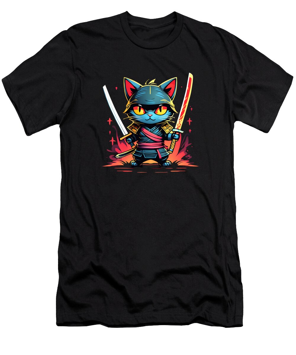 Ninja Cat 3 Frederic Racaud T-Shirt
