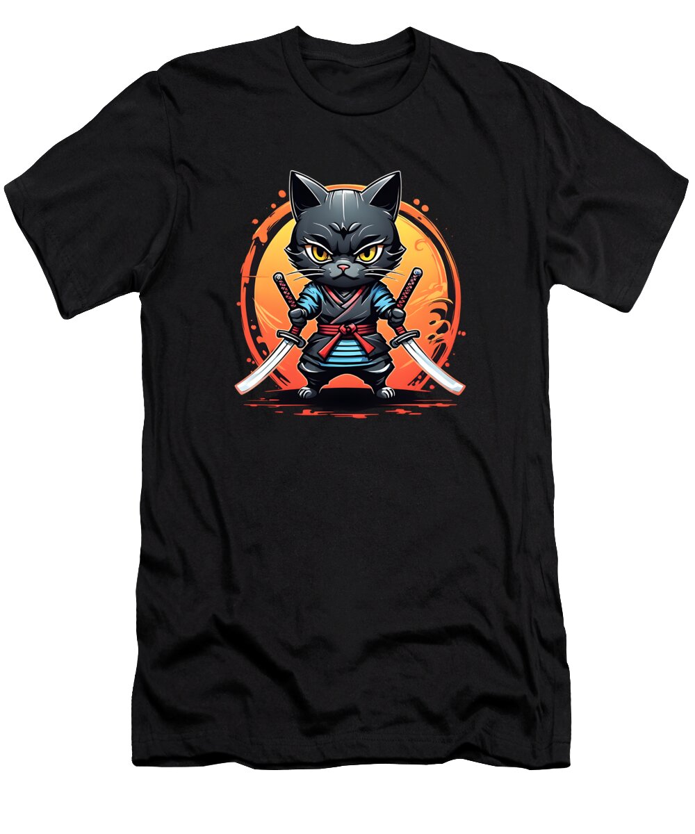 Ninja Cat 4 Frederic Racaud T-Shirt