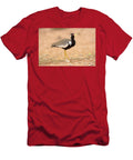 Northern Black Korhaan Eating Devils Thorn Flower Ann Steve Toon Natureplcom T-Shirt