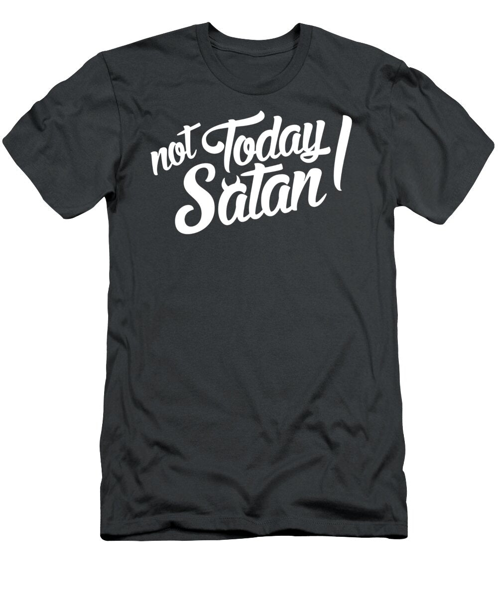 Not Today Satan Mug Funny Christian Coffee Cup White Ceramic Toon Berents T-Shirt